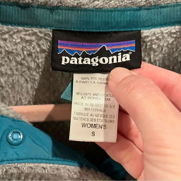 Patagonia Patagonia Re-Tool Snap-T Fleece Pullover Grey Teal Small Gorpcore - Picture 4 of 7